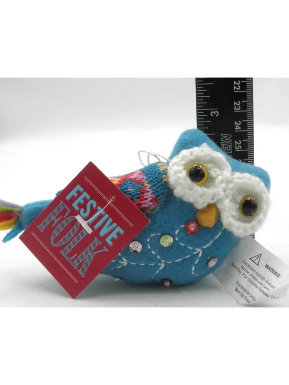 St. Nicholas Square Festive Folk Felt Ornament Lot of 10 Stocking Bird Owl